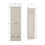 Connect 2 - türiger Kleiderschrank - staub/Kiefer [fsc] - Kleiderschränke - ALVAHOME