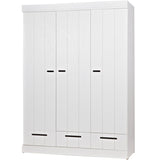 Connect 3 - türiger Kleiderschrank - weiß/Kiefer [fsc] - Kleiderschränke - ALVAHOME