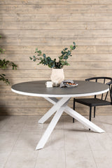 Copacabana Outdoor - Esstisch rund - grau/Sprühstein - Outdoor - Esstische (rund) - ALVAHOME