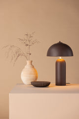 Corello Tischlampe - braun/Sprühstein - Tischlampen - ALVAHOME