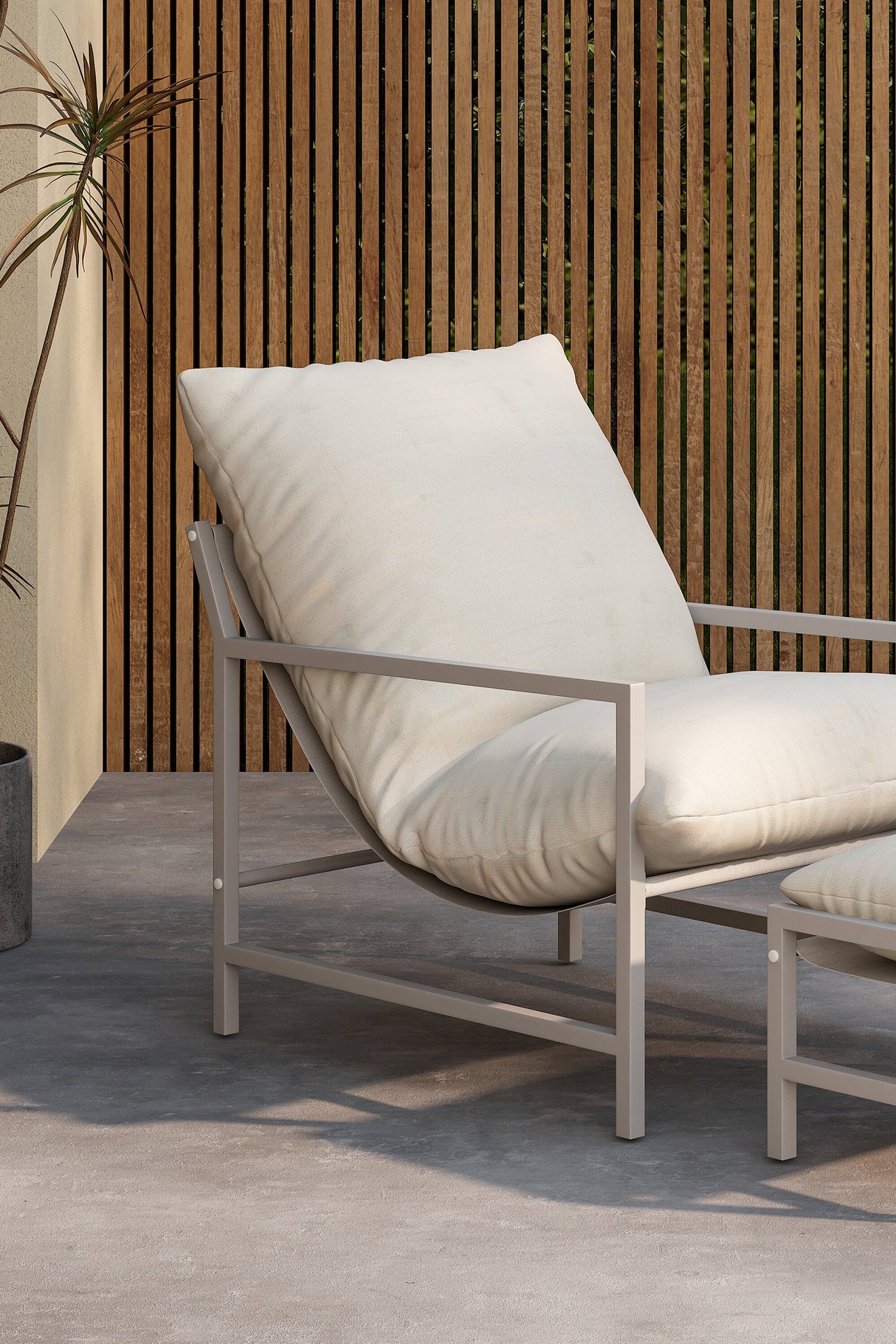 Corso Outdoor Lounge - Stuhl - beige/Stahl - Accent Chair - ALVAHOME