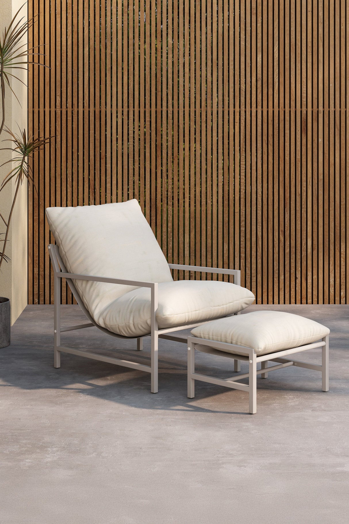 Corso Outdoor Lounge - Stuhl - beige/Stahl - Accent Chair - ALVAHOME