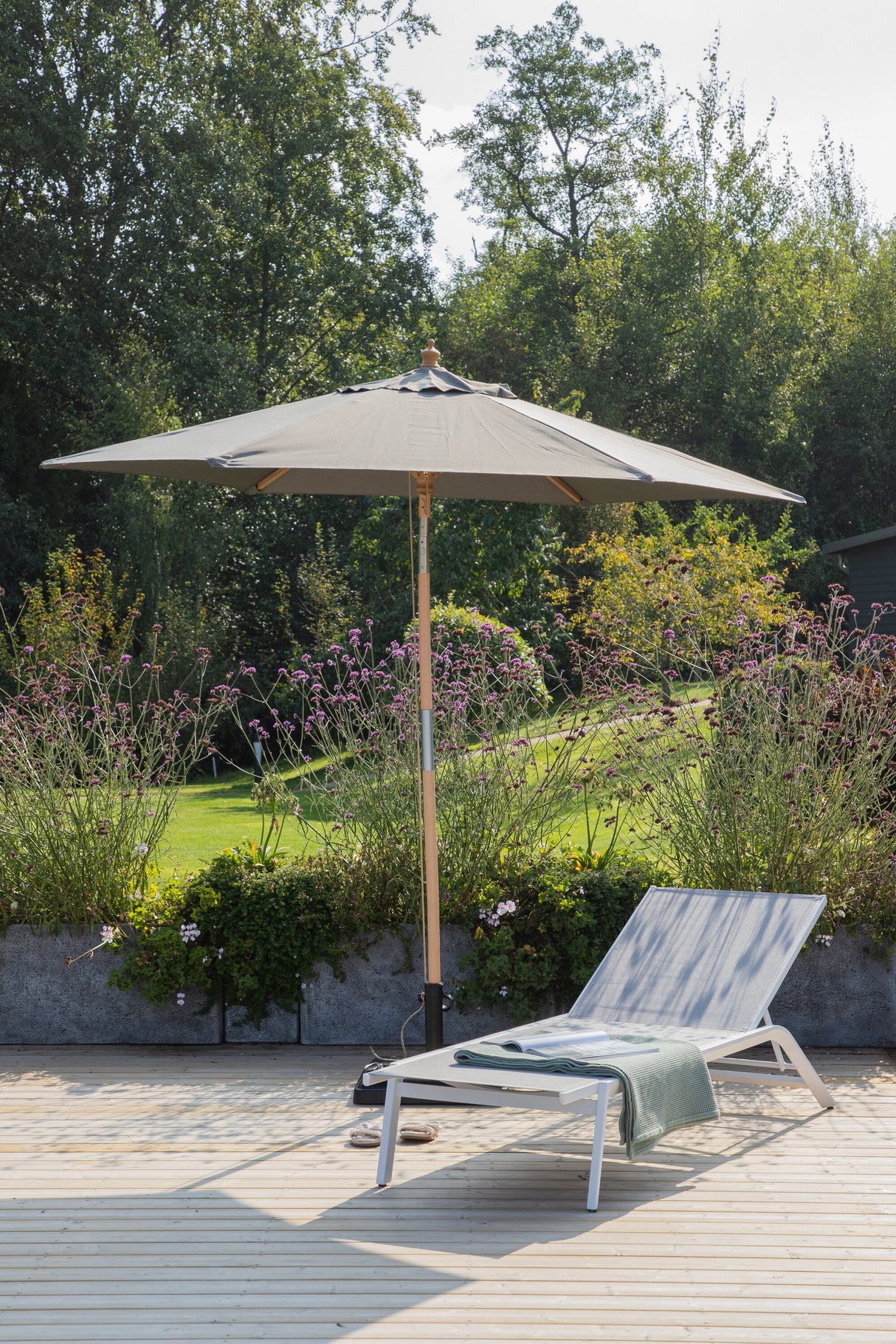 Corypho Sonnenschirm - grau/Polyester - Sonnenschirme - ALVAHOME