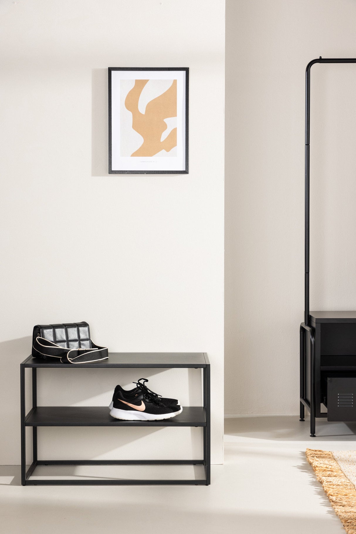 Curitiba Schuhschrank - schwarz/Stahl - Schuhschränke - ALVAHOME