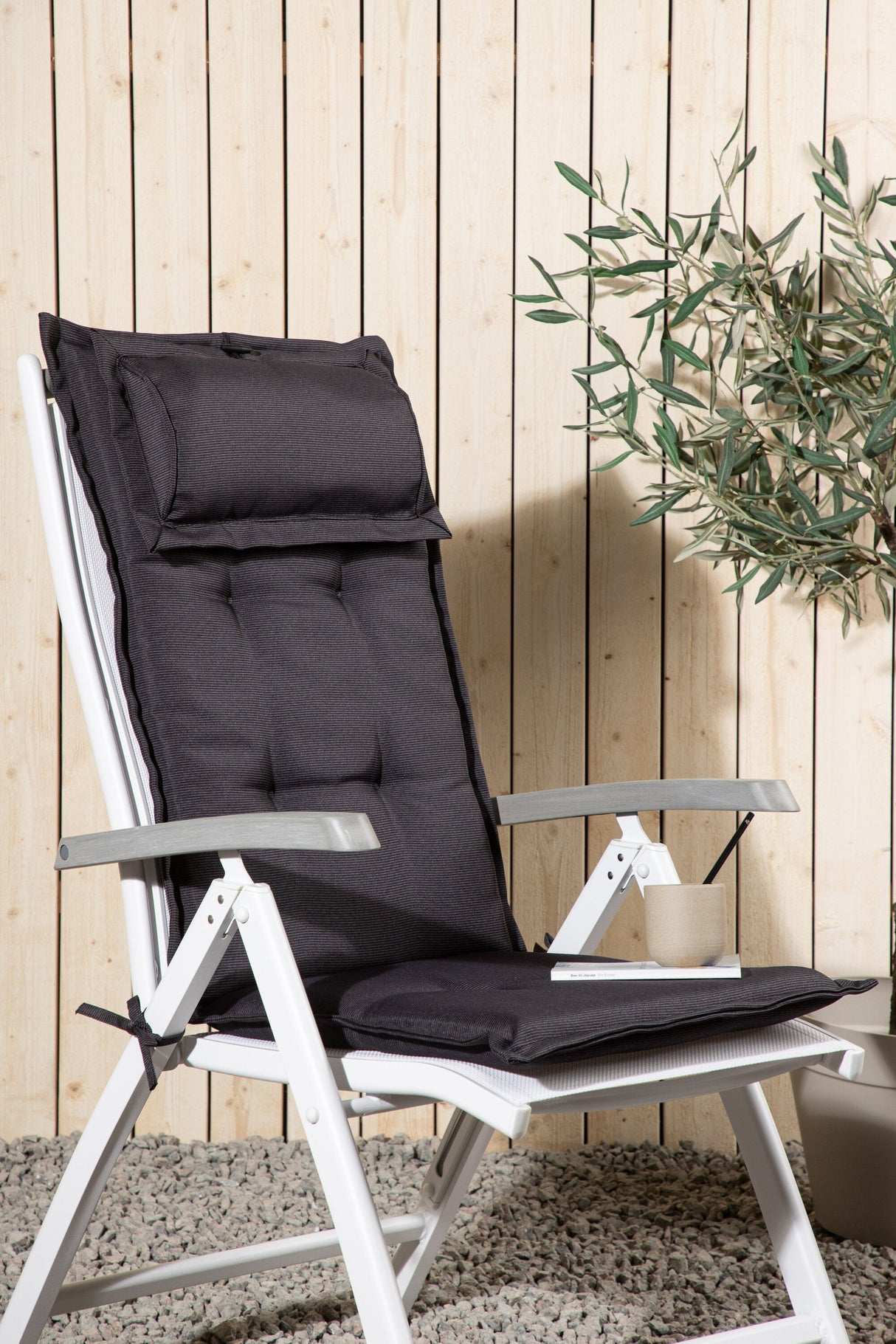Cushion Outdoor - Sitzpolster - dunkelgrau/Polyester - Outdoor - Sitzpölster - ALVAHOME