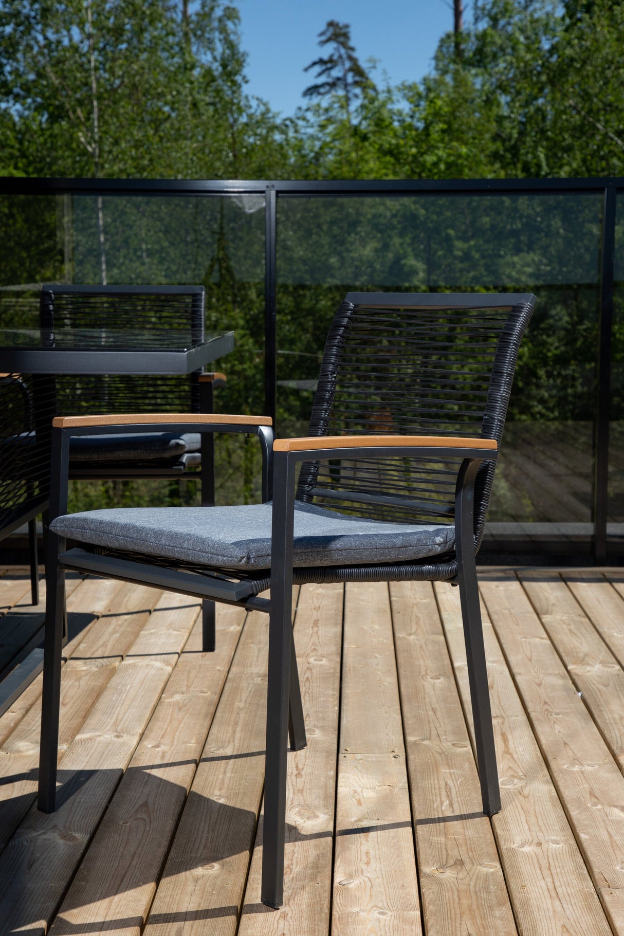Dallas Outdoor - Essstuhl - schwarz/Stahl - Outdoor - Essstühle - ALVAHOME