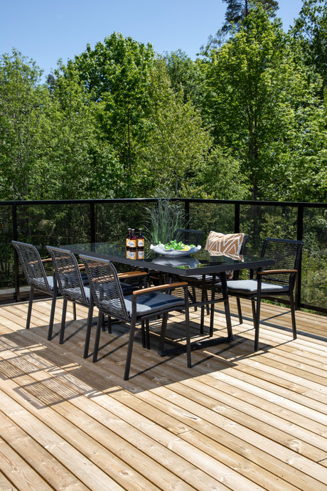 Dallas Outdoor - Esstisch rechteckig - schwarz/Stahl - Outdoor - Esstische (rechteckig) - ALVAHOME