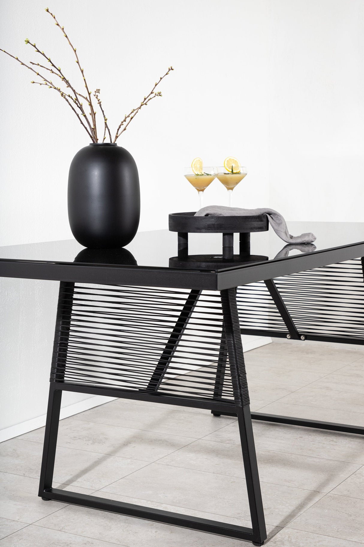 Dallas Outdoor - Esstisch rechteckig - schwarz/Stahl - Outdoor - Esstische (rechteckig) - ALVAHOME