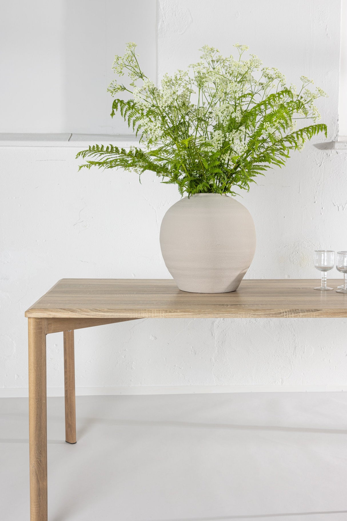 Damon rechteckiger Esstisch - white - wash/MDF - Rechteckige Esstische - ALVAHOME