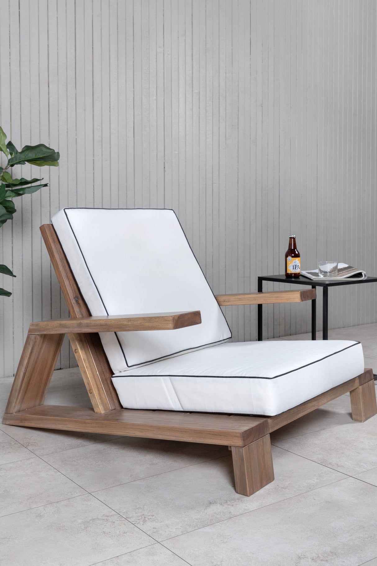 Daria Outdoor Lounge - Stuhl - braun/Akazie - Accent Chair - ALVAHOME