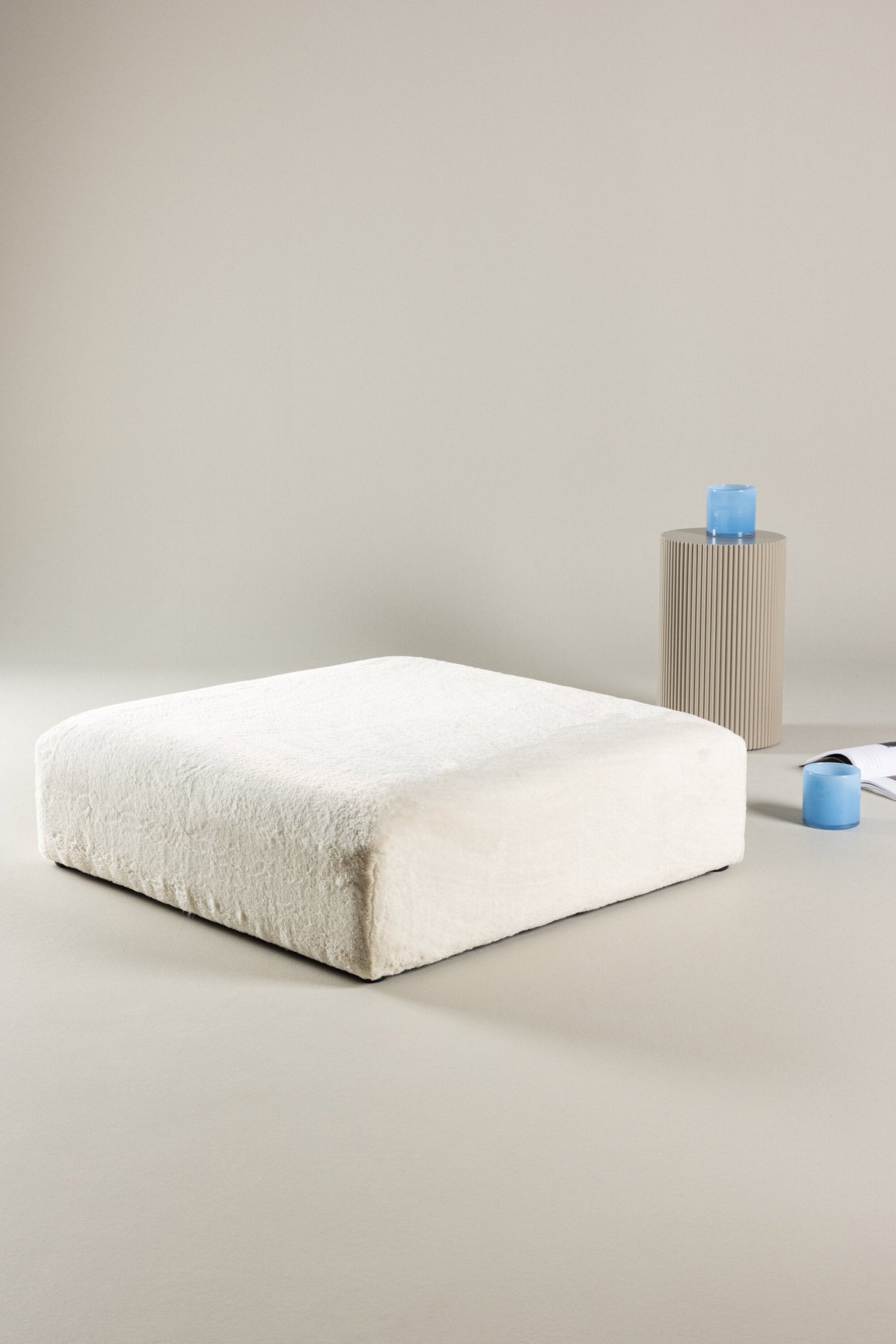 Davie Pouf - beige/Vlies - Ottomane / Poufs - ALVAHOME