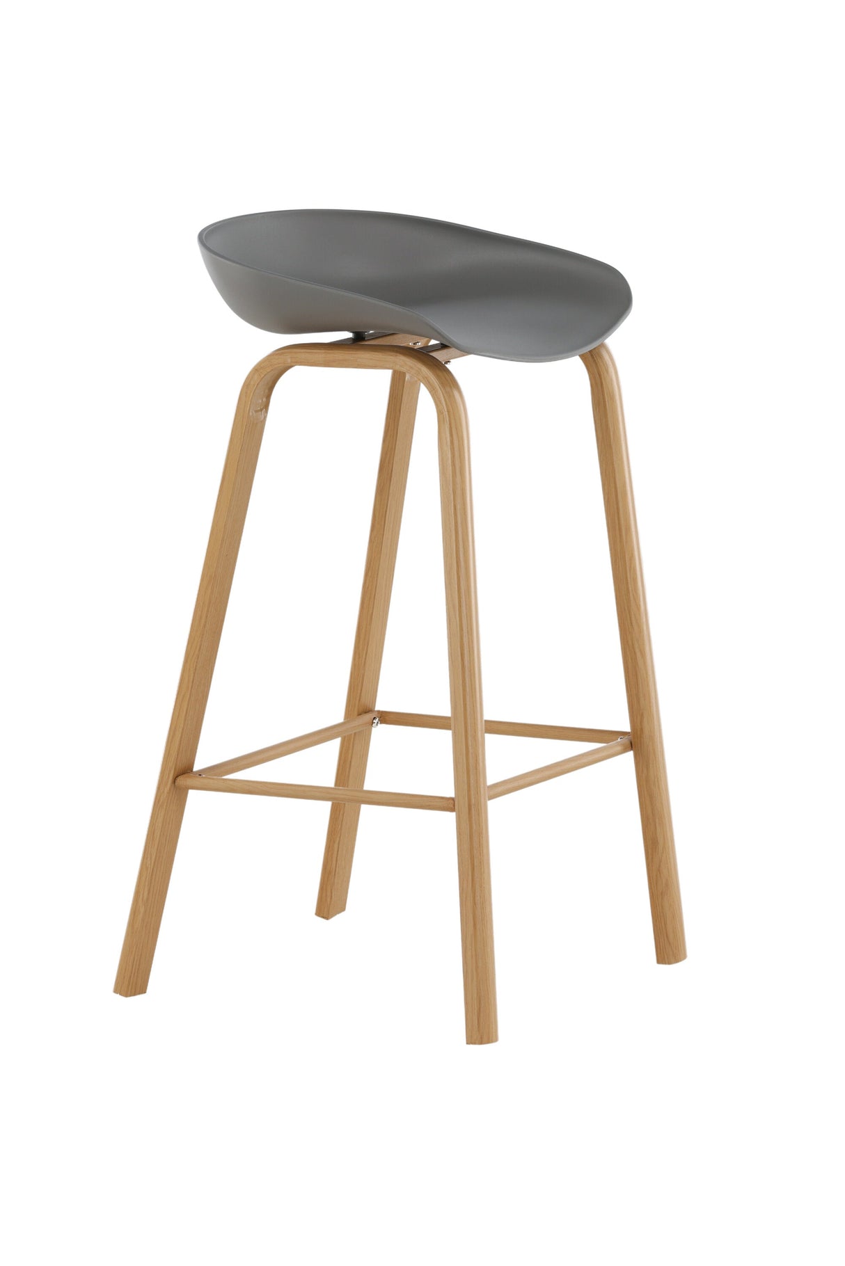 Decatur Barhocker - grau/Stahl - Barhocker - ALVAHOME