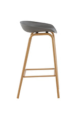 Decatur Barhocker - grau/Stahl - Barhocker - ALVAHOME