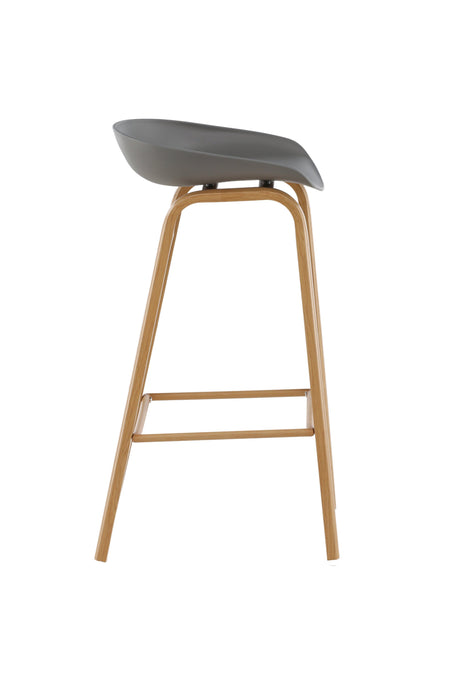 Decatur Barhocker - grau/Stahl - Barhocker - ALVAHOME