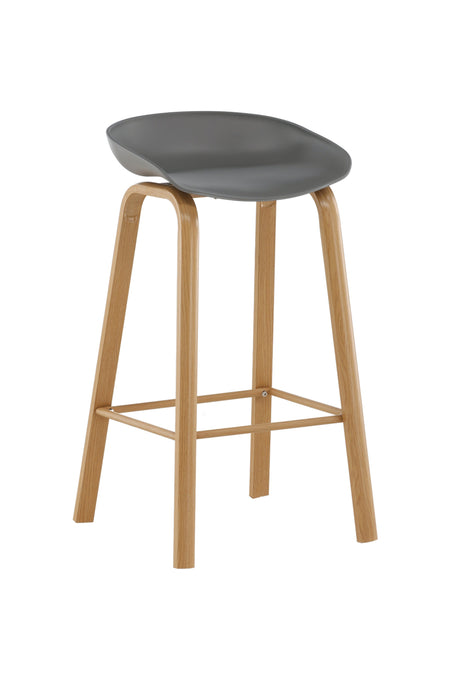 Decatur Barhocker - grau/Stahl - Barhocker - ALVAHOME