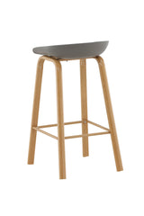 Decatur Barhocker - grau/Stahl - Barhocker - ALVAHOME