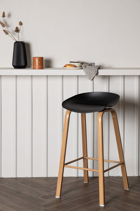 Decatur Barhocker - schwarz/Stahl - Barhocker - ALVAHOME