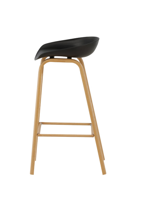 Decatur Barhocker - schwarz/Stahl - Barhocker - ALVAHOME