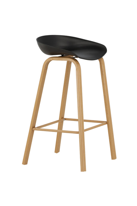 Decatur Barhocker - schwarz/Stahl - Barhocker - ALVAHOME