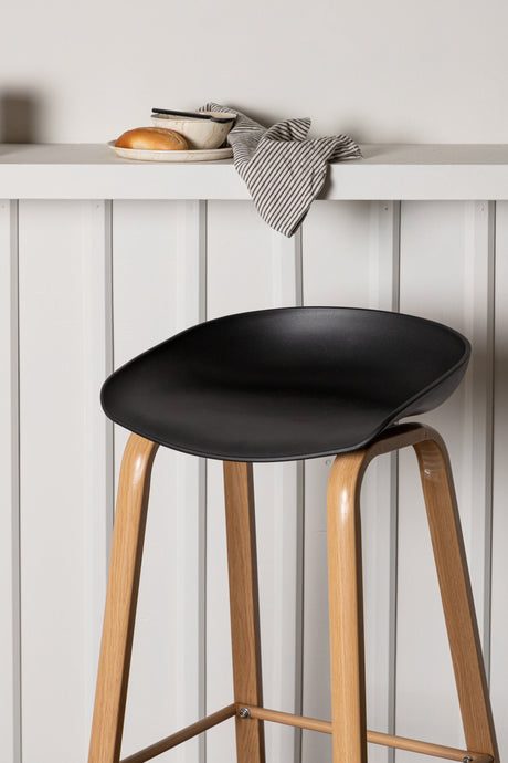Decatur Barhocker - schwarz/Stahl - Barhocker - ALVAHOME