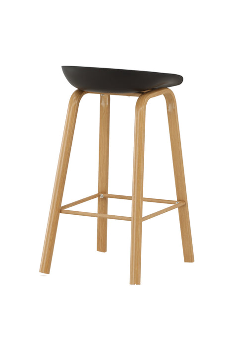 Decatur Barhocker - schwarz/Stahl - Barhocker - ALVAHOME