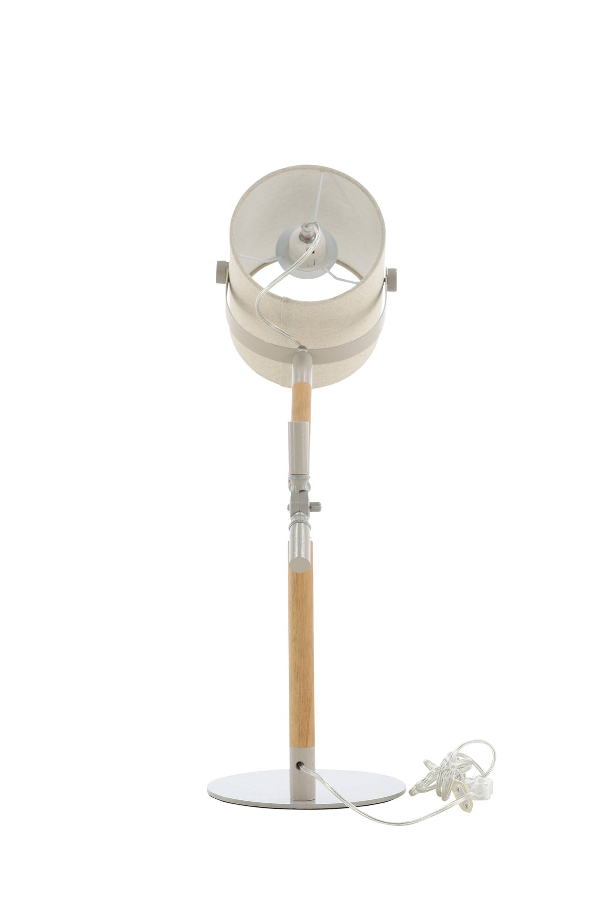 Dennis Tischlampe - beige/Polyester - Leinen - Tischlampen - ALVAHOME