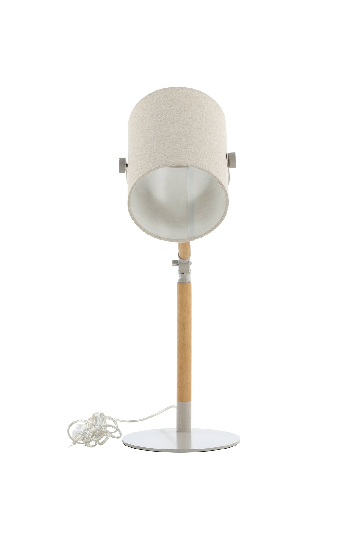 Dennis Tischlampe - beige/Polyester - Leinen - Tischlampen - ALVAHOME