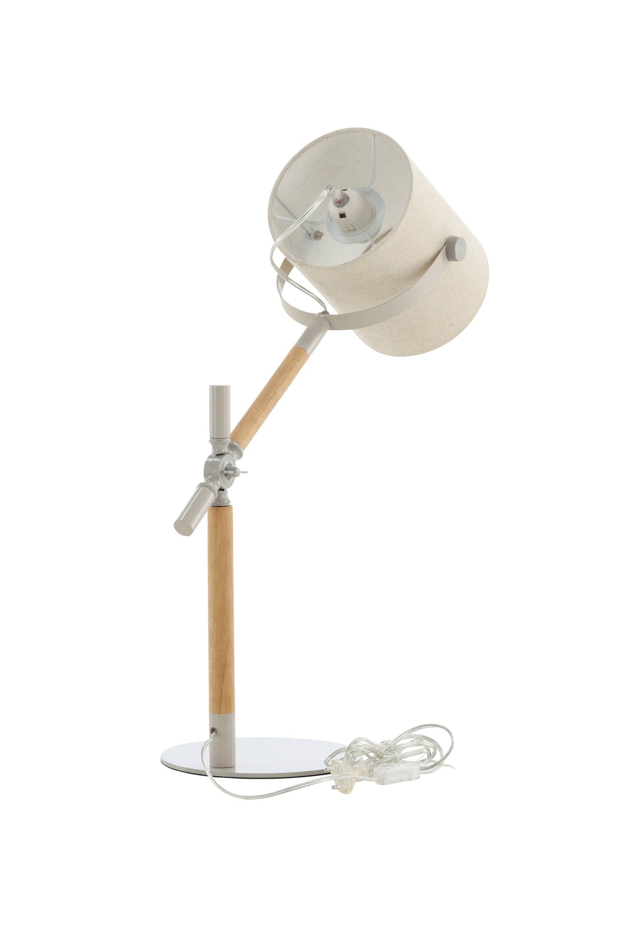 Dennis Tischlampe - beige/Polyester - Leinen - Tischlampen - ALVAHOME