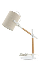Dennis Tischlampe - natur/Polyester - Leinen - Tischlampen - ALVAHOME