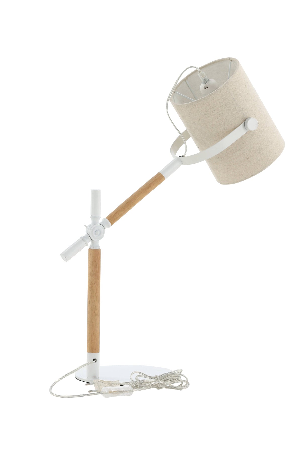 Dennis Tischlampe - natur/Polyester - Leinen - Tischlampen - ALVAHOME