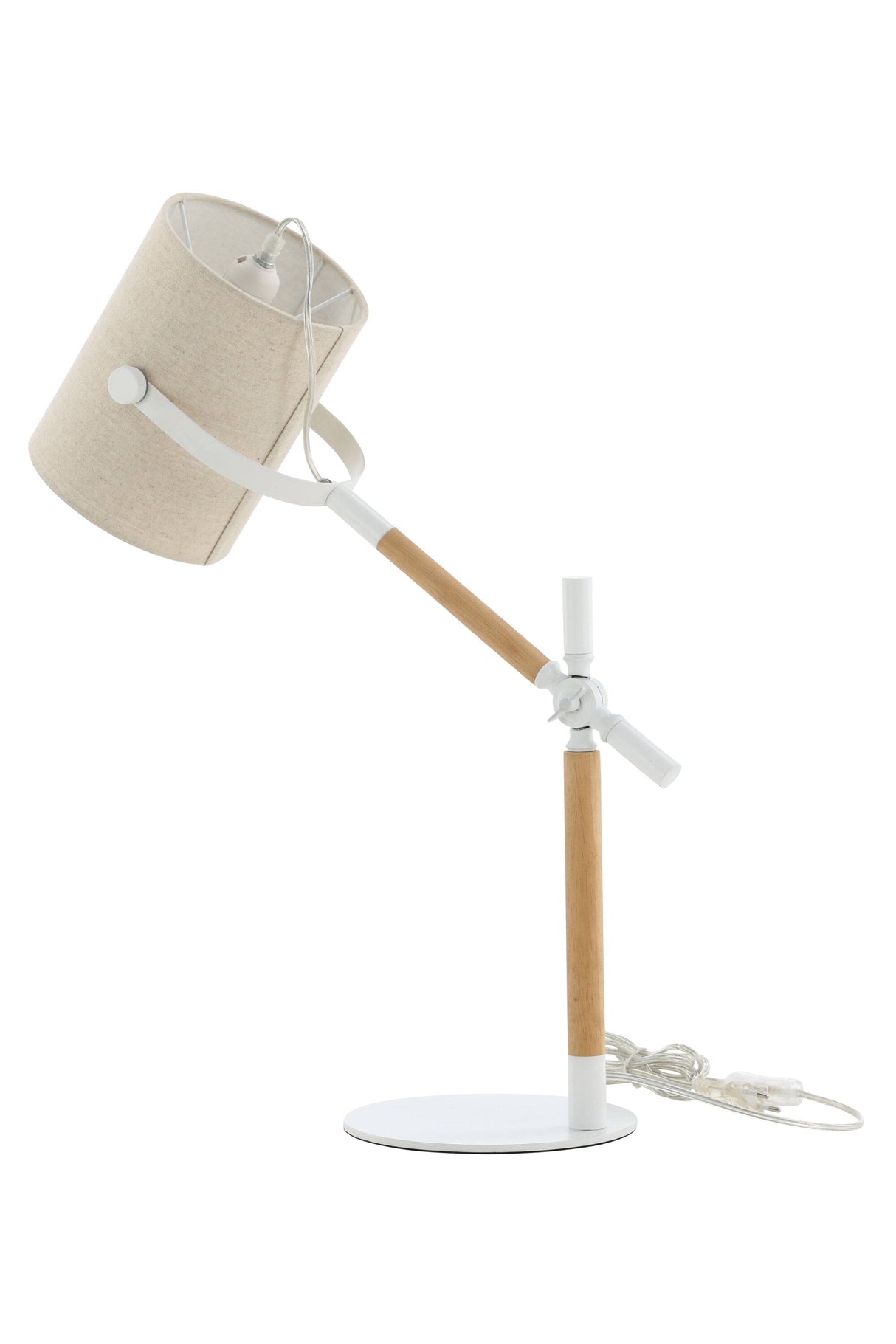 Dennis Tischlampe - natur/Polyester - Leinen - Tischlampen - ALVAHOME