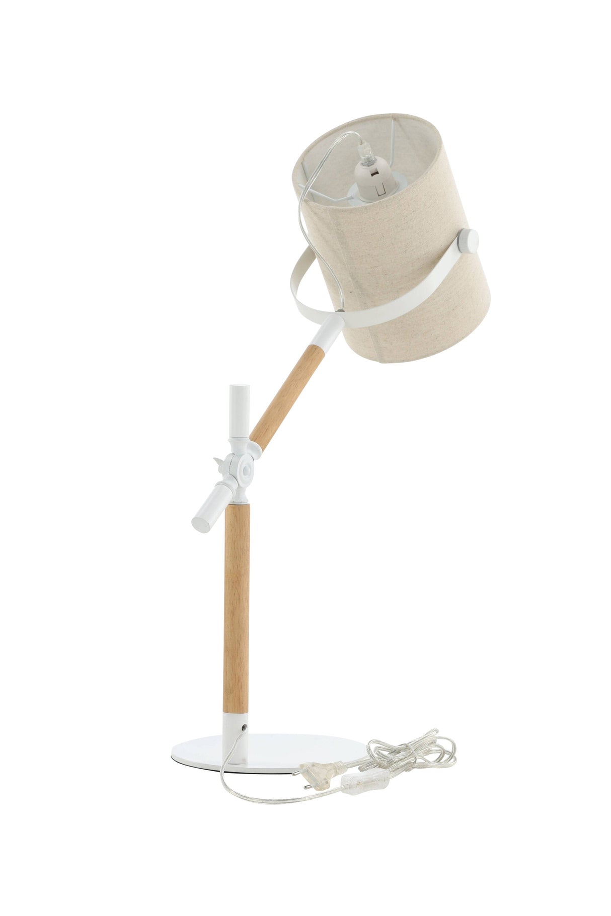 Dennis Tischlampe - natur/Polyester - Leinen - Tischlampen - ALVAHOME
