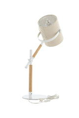 Dennis Tischlampe - natur/Polyester - Leinen - Tischlampen - ALVAHOME