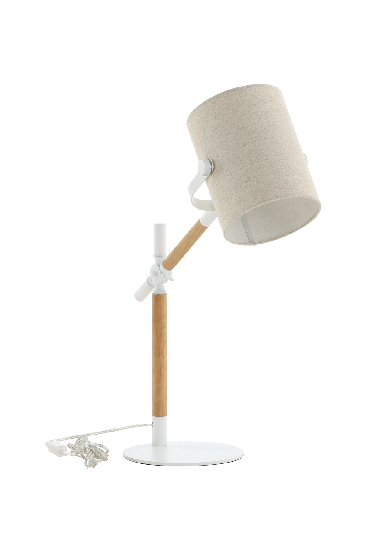 Dennis Tischlampe - natur/Polyester - Leinen - Tischlampen - ALVAHOME