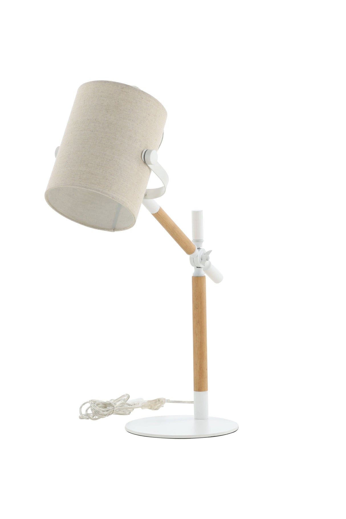 Dennis Tischlampe - natur/Polyester - Leinen - Tischlampen - ALVAHOME