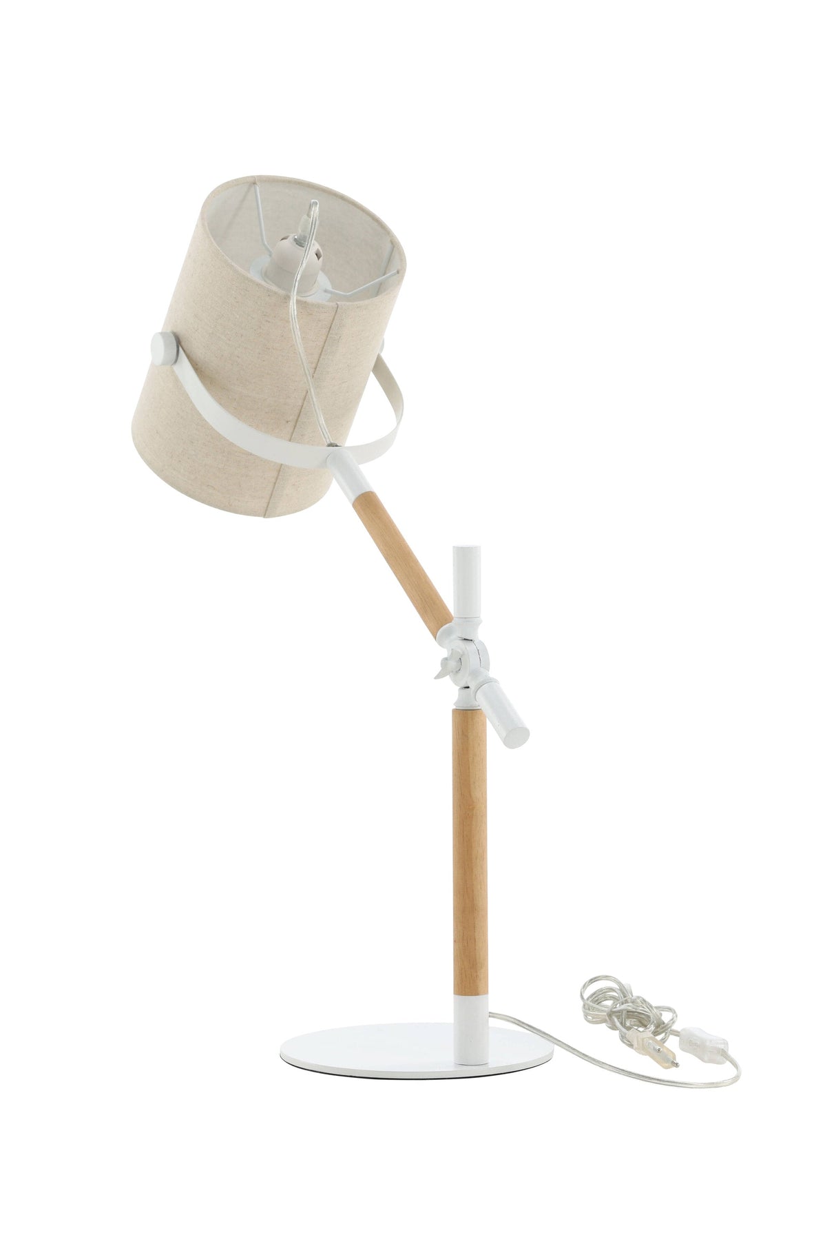 Dennis Tischlampe - natur/Polyester - Leinen - Tischlampen - ALVAHOME
