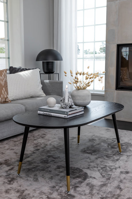Dipp Couchtisch - schwarz/Furnier - Couchtische - ALVAHOME