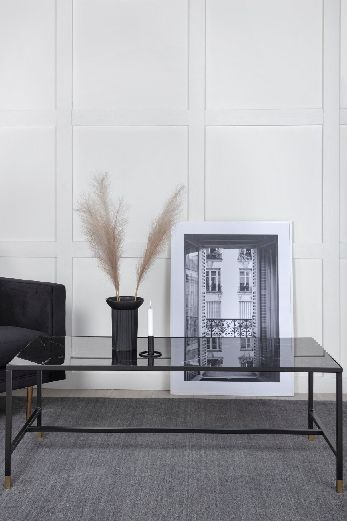 Dipp Couchtisch - schwarz/Stahl - Couchtische - ALVAHOME