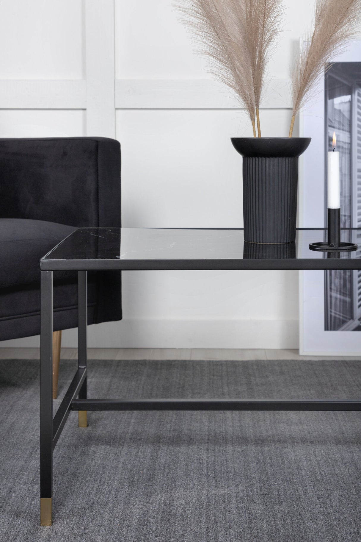 Dipp Couchtisch - schwarz/Stahl - Couchtische - ALVAHOME
