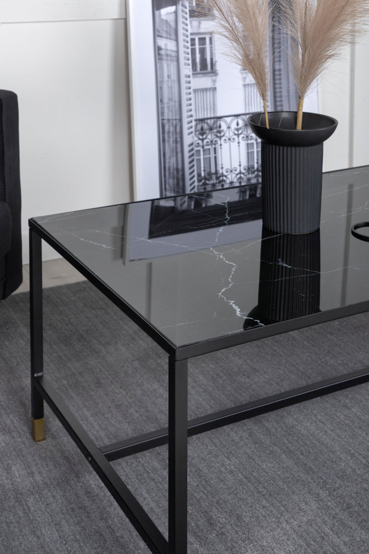 Dipp Couchtisch - schwarz/Stahl - Couchtische - ALVAHOME