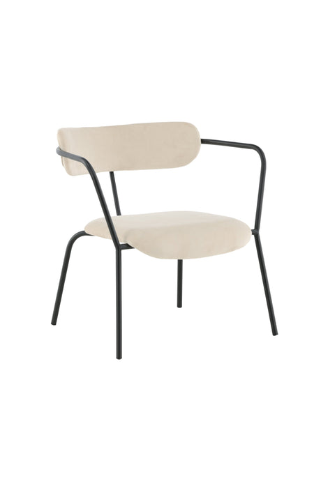 Duffy Sessel - beige/Polyester - Samt - Sessel - ALVAHOME