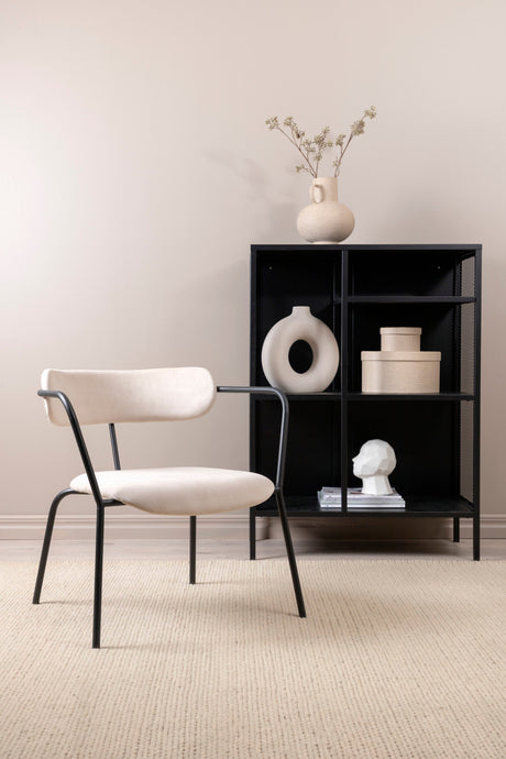 Duffy Sessel - beige/Polyester - Samt - Sessel - ALVAHOME