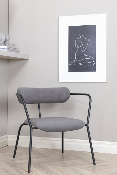 Duffy Sessel - grau/Polyester - Kord - Sessel - ALVAHOME