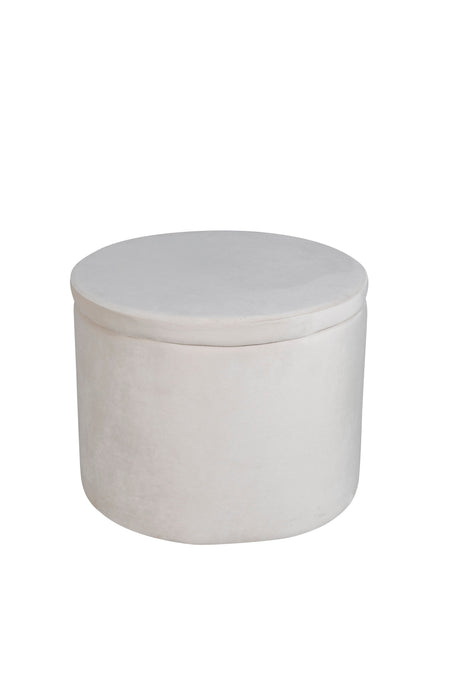 Dunken Pouf - beige/Polyester - Samt - Ottomane / Poufs - ALVAHOME