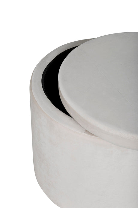 Dunken Pouf - beige/Polyester - Samt - Ottomane / Poufs - ALVAHOME