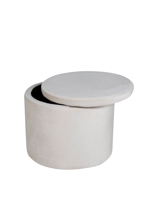 Dunken Pouf - beige/Polyester - Samt - Ottomane / Poufs - ALVAHOME