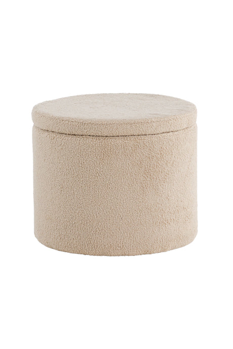 Dunken Pouf - beige/Polyester - Teddy - Ottomane / Poufs - ALVAHOME