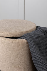 Dunken Pouf - beige/Polyester - Teddy - Ottomane / Poufs - ALVAHOME
