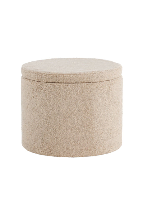 Dunken Pouf - beige/Polyester - Teddy - Ottomane / Poufs - ALVAHOME