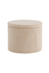 Dunken Pouf - beige/Polyester - Teddy - Ottomane / Poufs - ALVAHOME